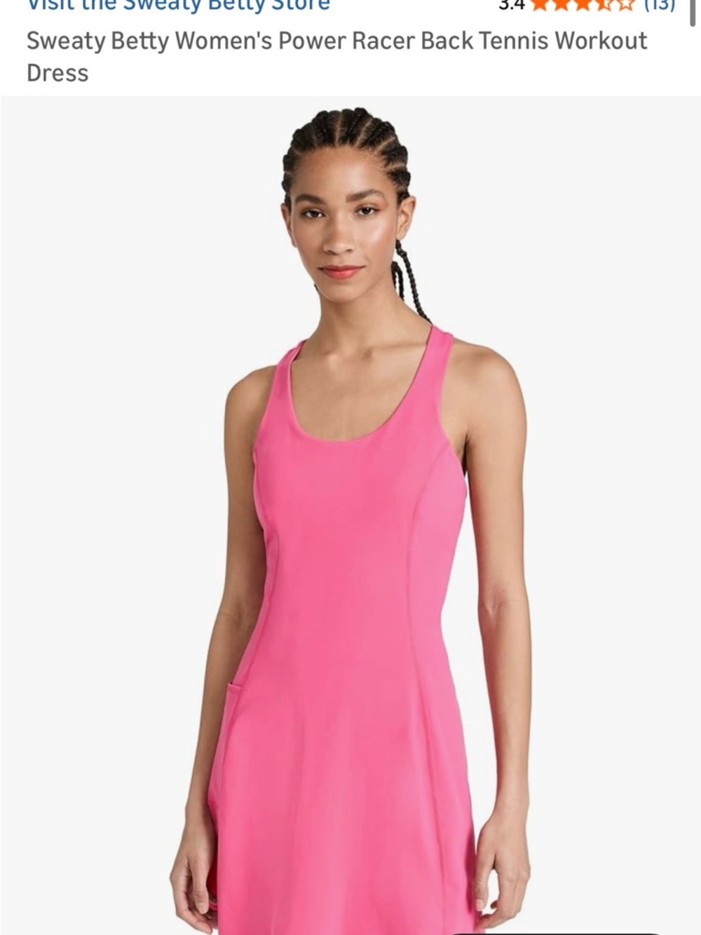 Sweaty Betty Pink Racerback Tennis Dress